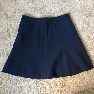 Jcrew navy blue flare skirt